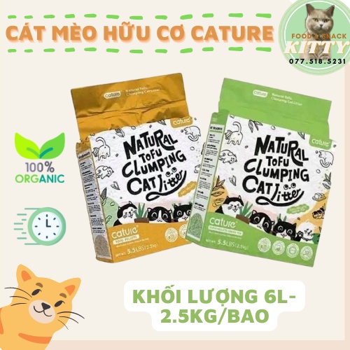 CÁT MÈO ĐẬU NÀNH THIÊN NHIÊN HIỆU CATURE- TOFU CAT CLUMPING NATURAL-Không hạt bụi (HCM/HOẢ TỐC)