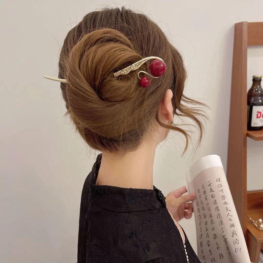 Trâm Cài Tóc Hợp Kim Đính Ngọc Trai Nhân Tạo Phong Cách Trung Hoa