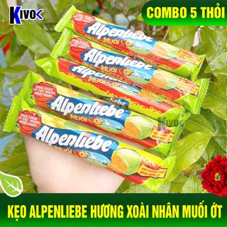 Kẹo Alpenlibe Xoài Nhân Muối Ớt 5 thỏi