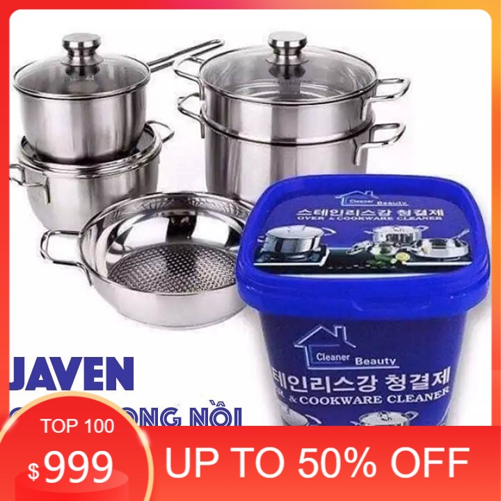 Tẩy Nồi Xoong JAVEN Siêu Sáng Trắng  Thách Thức Mọi Vết Bẩn - Hàn Quốc