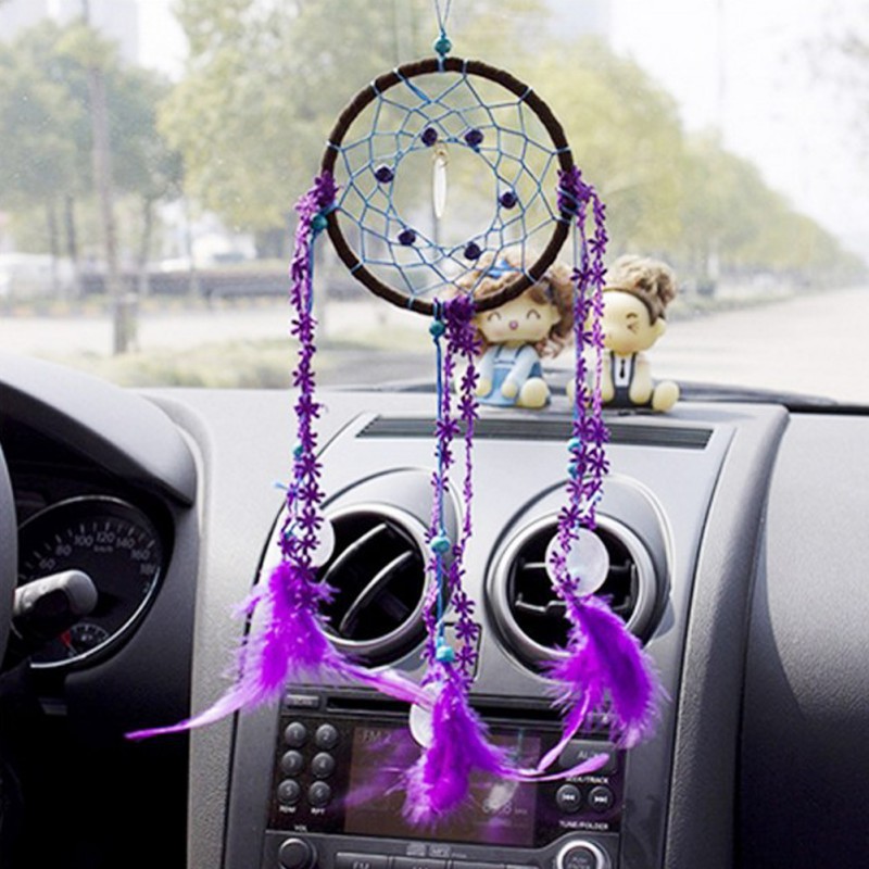 Dreamcatcher đính lông vũ trang trí đẹp mắt