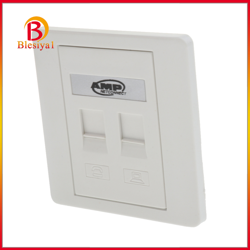 Ổ Cắm Mạng Ethernet 2 Cổng Gắn Tường 1 Chiều Rj45 / Rj11 | BigBuy360 - bigbuy360.vn