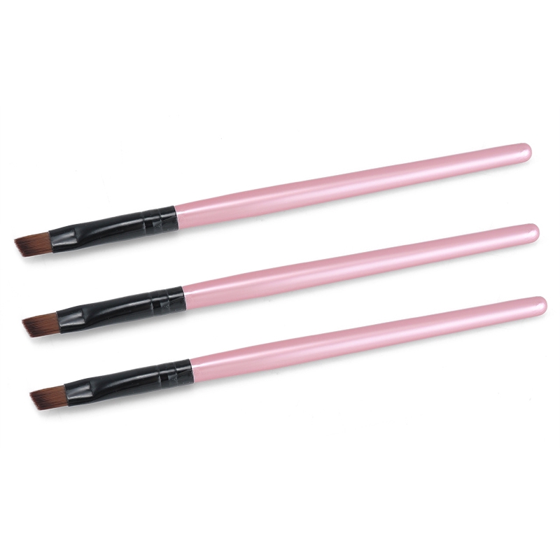 In Stock New 3Pc High Quality Eyeliner Eyebrow Brush Makeup Angled Beauty Brushes Tools