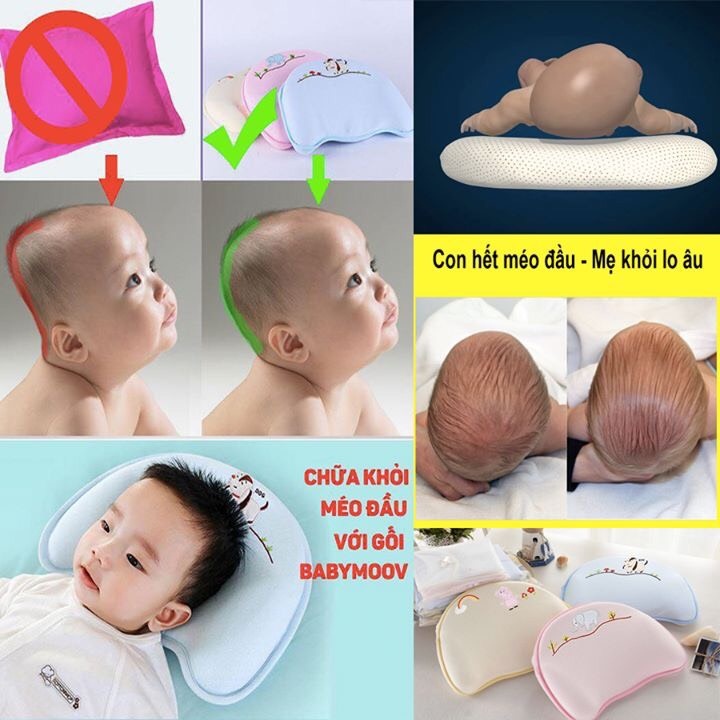 BIG SALEGối Cao Su Non, Gối Chống Bẹp Đầu, Méo Đầu, Nghẹo Cổ Cho Trẻ Sơ Sinh