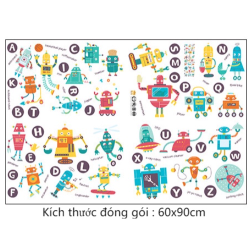 Decal trang trí tường - Những người bạn robot