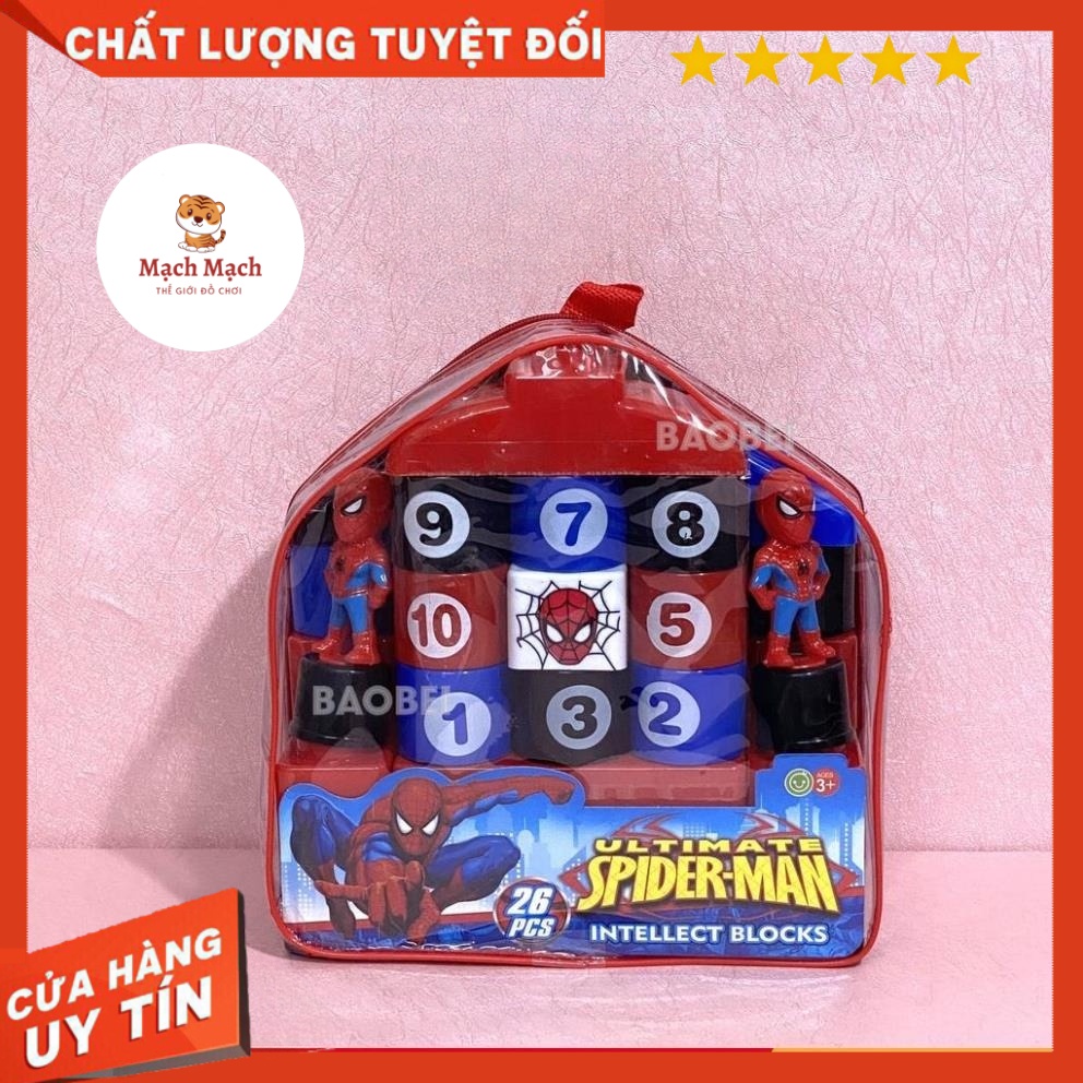Mô hình Lắp Ráp, Bộ Xếp Hình Mô Hình Người nhện Chất Liệu Nhựa ABS An Toàn Cho Bé Yêu - MạchMạch Shop