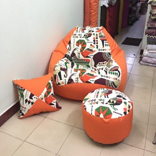 vỏ ghế lười +lót (ko kèm hạt xốp)