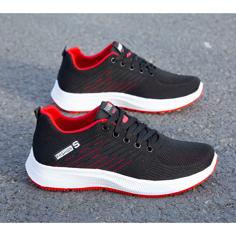 Giày Thể Thao Nam Giày Sneaker đế cao su non mầu đỏ lót thoáng khí giữ nhiệt kiểu dáng 2022 k7