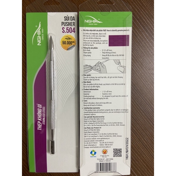 Sủi da kềm nghĩa S504,Sủi da S504