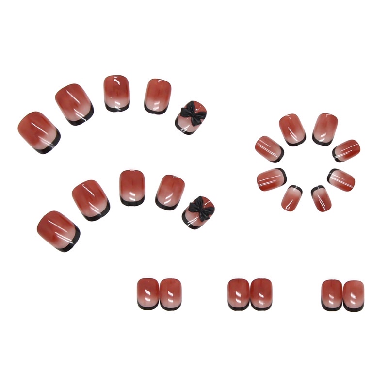 Set 24 móng giả N254 đính đá cao cấp ( tặng kèm keo và dũa )