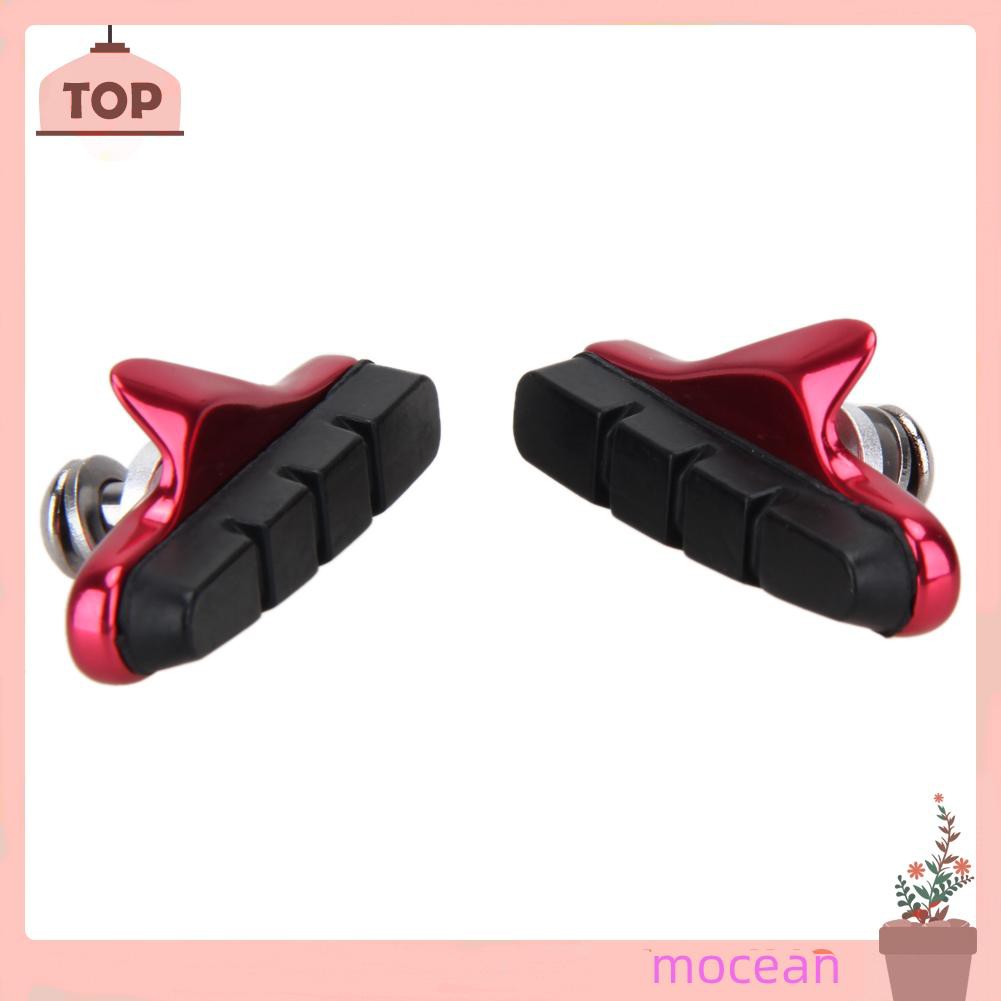 1 Pair Road Bike MTB Bicycle Cycling V-Brake Blocks Pads Holder Rubber