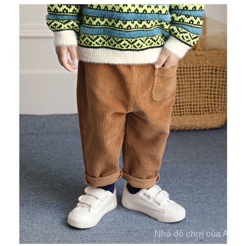 Baby Boys Pants Thick Velvet Fabric