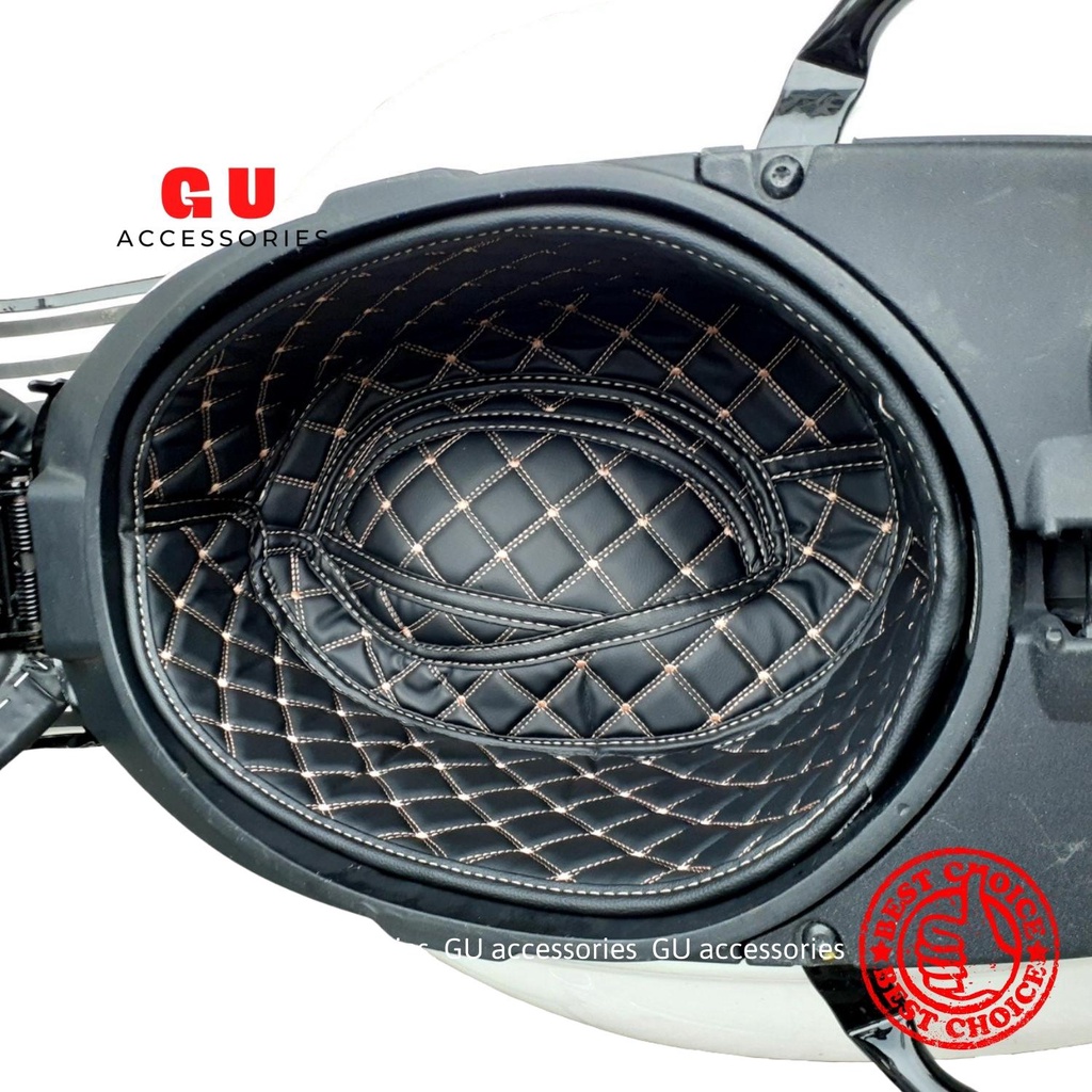 Lót cốp da cách nhiệt chống sốc xe máy PIAGGIO VESPA PRIMAVERA thiết kế có túi để giấy tờ xe tiện dụng hàng cao cấp GU