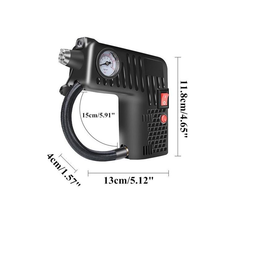 Máy bơm lốp mini ô tô xe máy Car Air Pump 12V - Harushop168 - SmartStore1688