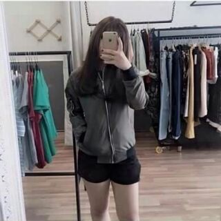 Áo khoác kaki bomber (nam và nữ)