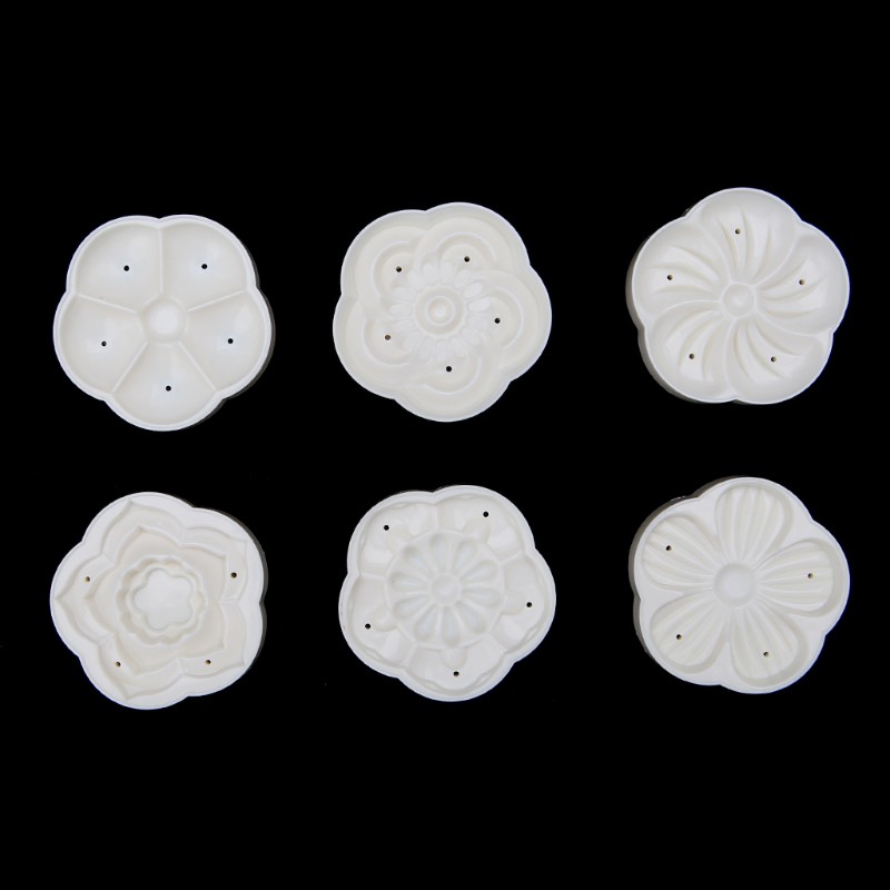 Bộ Khuôn Làm Bánh Trung Thu 50g Gồm 6 Kiểu Dáng Khác Nhau