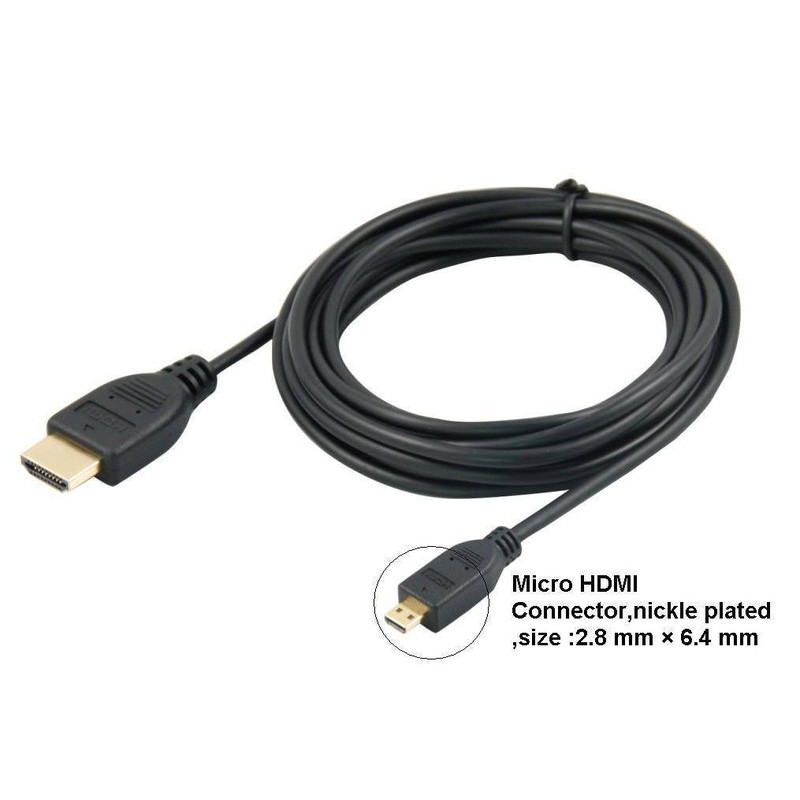 CÁP CHUYỂN MICRO HDMI RA HDMI DÙNG CHO LAPTOP, MÁY ẢNH, ĐIỆN THOẠI