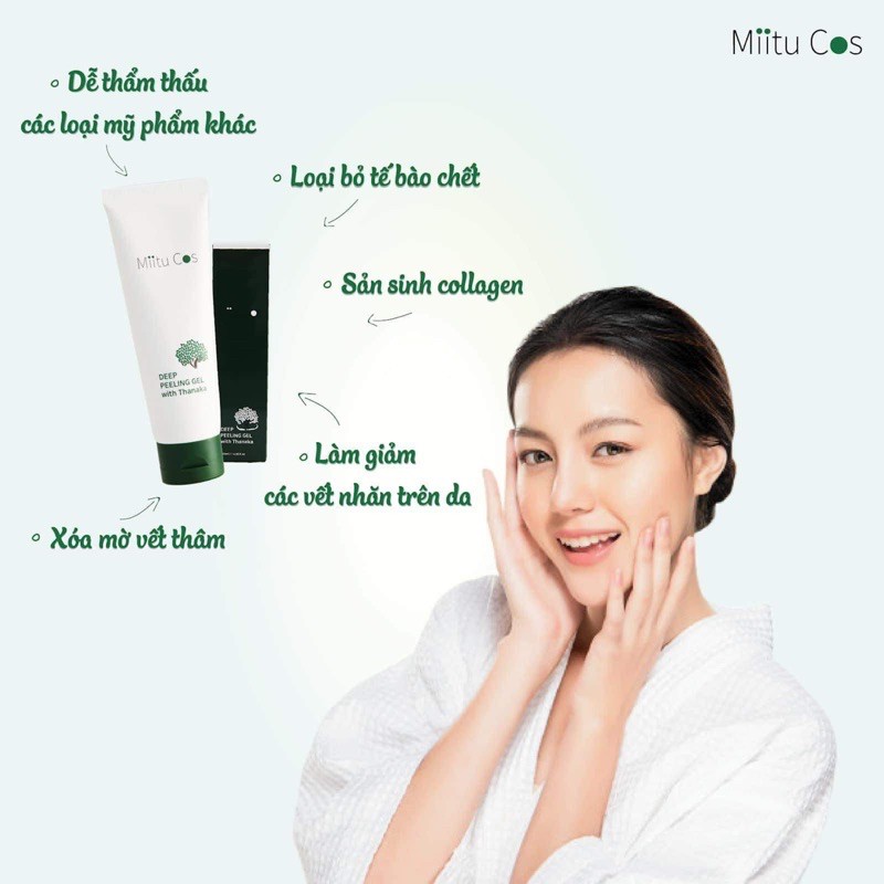 Tẩy tế bào chết Miitu Cos - Gel tẩy tế bào chết sáng da