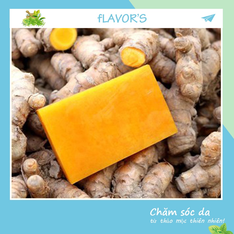 Xà bông nghệ tươi Flavor's trắng da ngừa thâm loại bỏ mụn- xà phòng nghệ tươi hanmade. | BigBuy360 - bigbuy360.vn