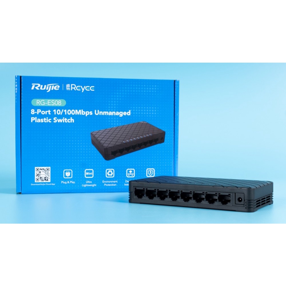 Switch chia mạng Ruijie RG-ES08 ES08 8 cổng 100, 8port (chính hãng 3 năm)