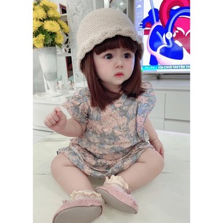 - Mũ len tóc giả cho bé