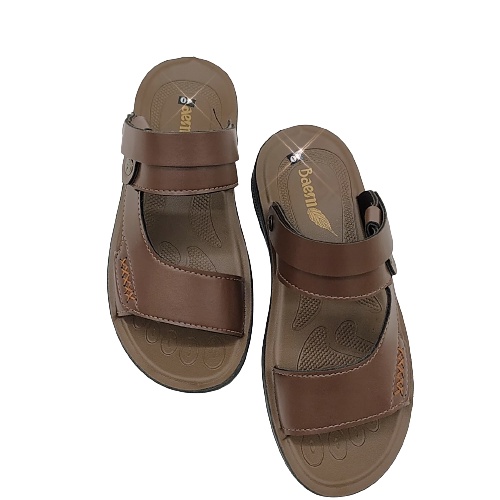 Dép nam da cao cấp đẹp quai chéo ngang có quai hậu thời trang niên trẻ trung