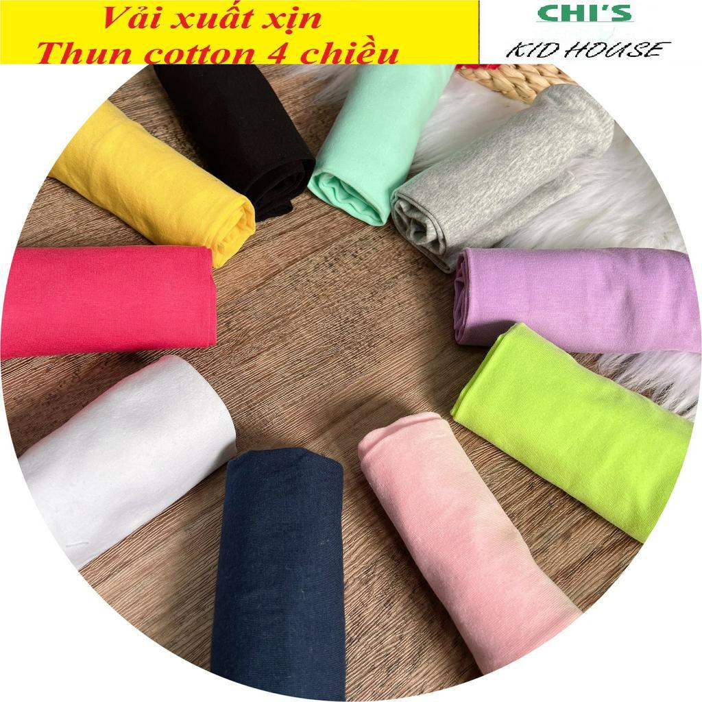 SET 3 QUẦN LEGGING TRƠN DÀI THUN COTTON 4 CHIỀU CHO BÉ GÁI 9-41KG