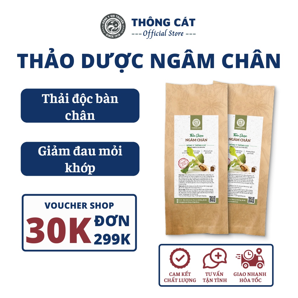 Thảo dược ngâm chân thuốc bắc hỗ trợ thải độc chân giảm đau nhức xương khớp, khử mùi hôi chân, ngủ ngon Thông Cát HCM