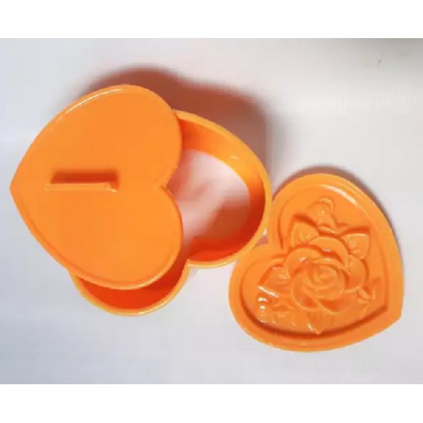 Khuôn nhấn xôi tim hình hoa hồng 15cm