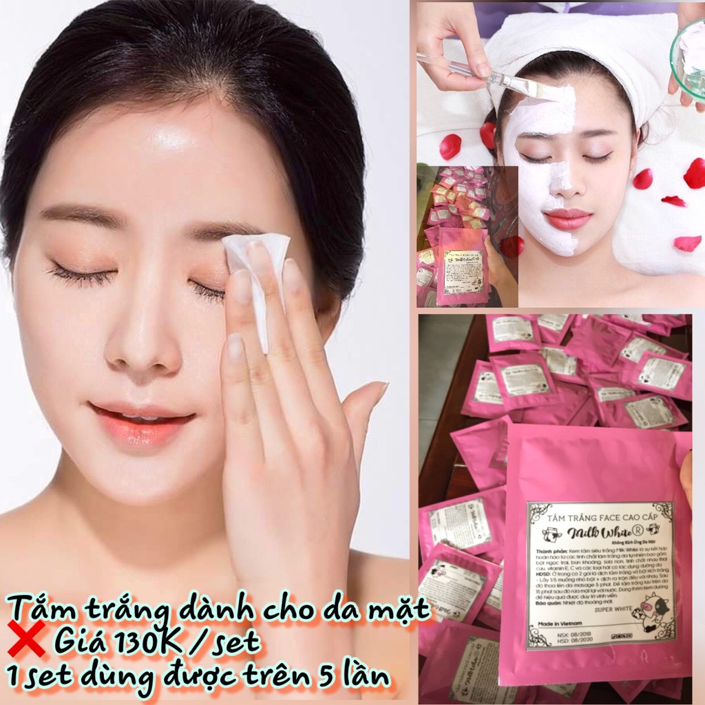 Tắm trắng mặt Milk White (dùng được 4~6 lần)