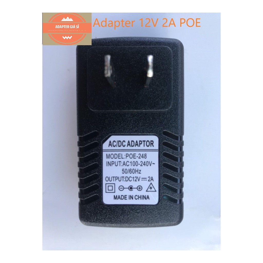 Adapter nguồn 12V 2A POE dùng cho camera IP, modem...