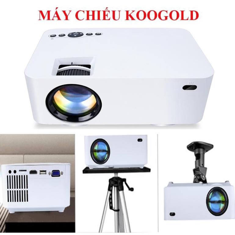 Máy Chiếu Koogold-Thiết Kế Nhỏ Gọn-Tiện Dụng-Dễ Dàng Mang Theo-Đa Chức Năng- Độ Phân Giải Full HD 1920 x 1080 Sắc Nét z