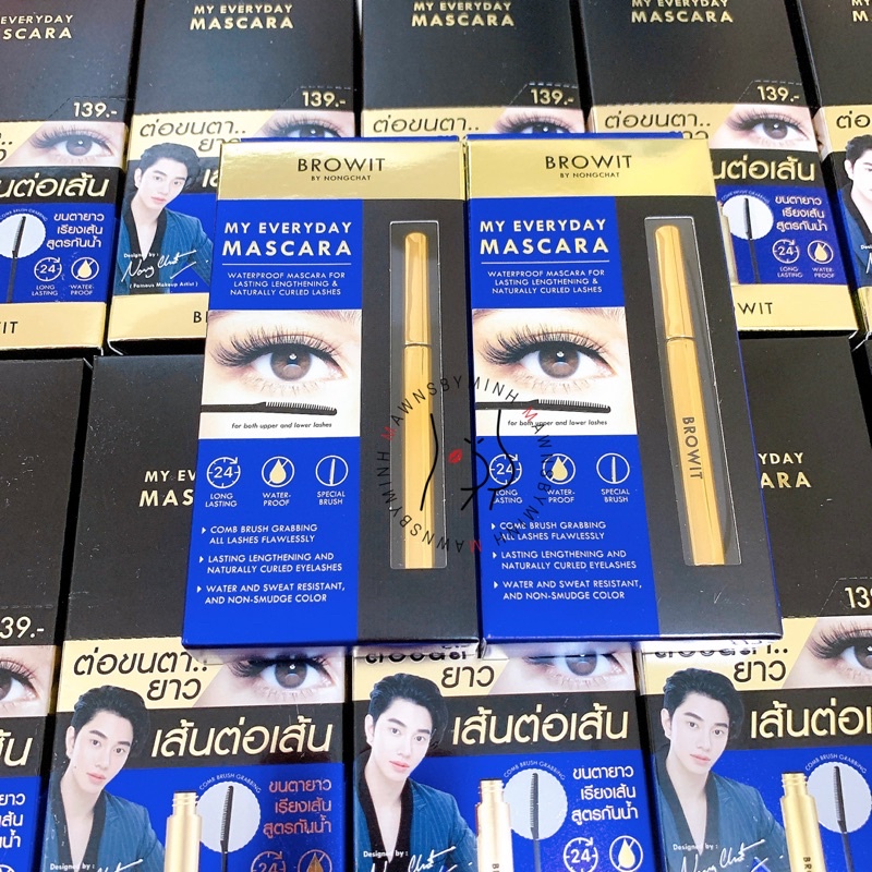 Chuốt mi dài tơi Mascara Nongchat Browit