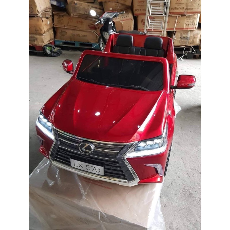 Ô tô điện trẻ em siêu sang Lexus LX570 bánh cao su, ghế da, sơn tĩnh điện( bản quyền Lexus,hàng có sẵn)