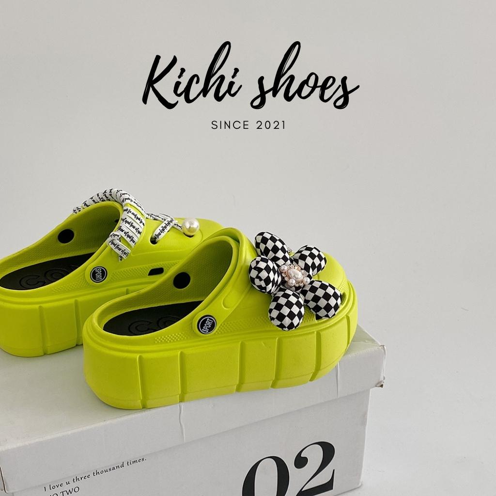 Dép sục crocs HÀNG CHÍNH HÃNG đế cao dày phiên bản đặc biệt mẫu mới nhất 2022 Giày sục sandal phong cách ulzzang Kichi