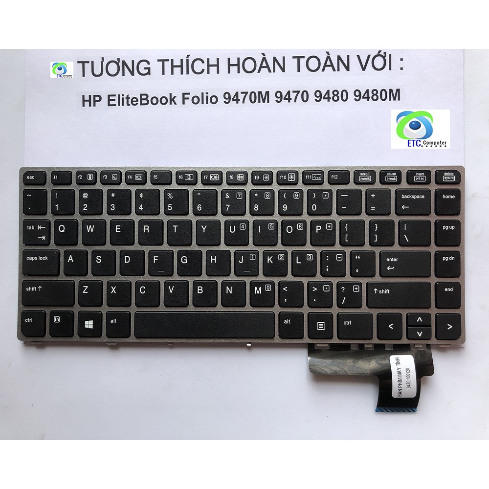 [Mã ELFLASH5 giảm 20K đơn 50K] Bàn Phím HP EliteBook Folio 9470M 9470 9480 9480m