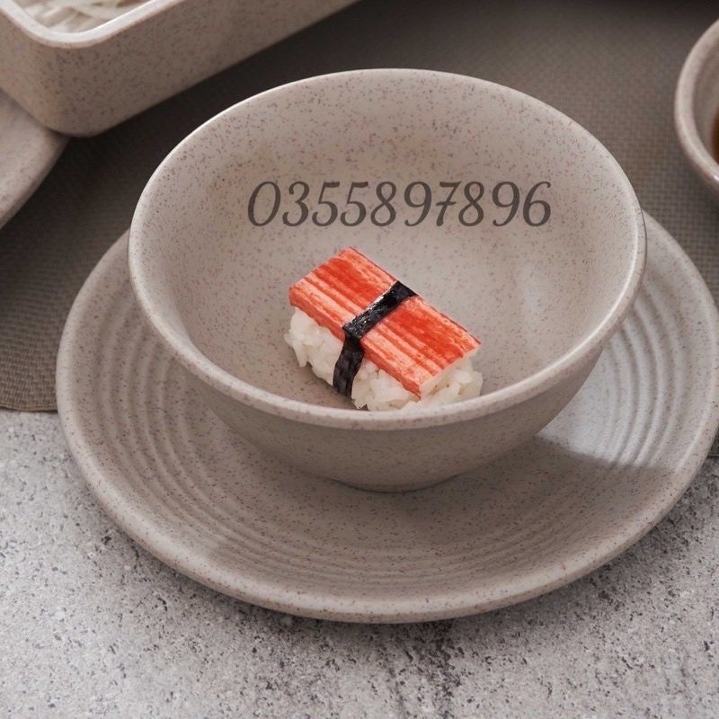 Bát đĩa phíp Thái Lan Không Vỡ 100% MELAMINE màu đất sáng