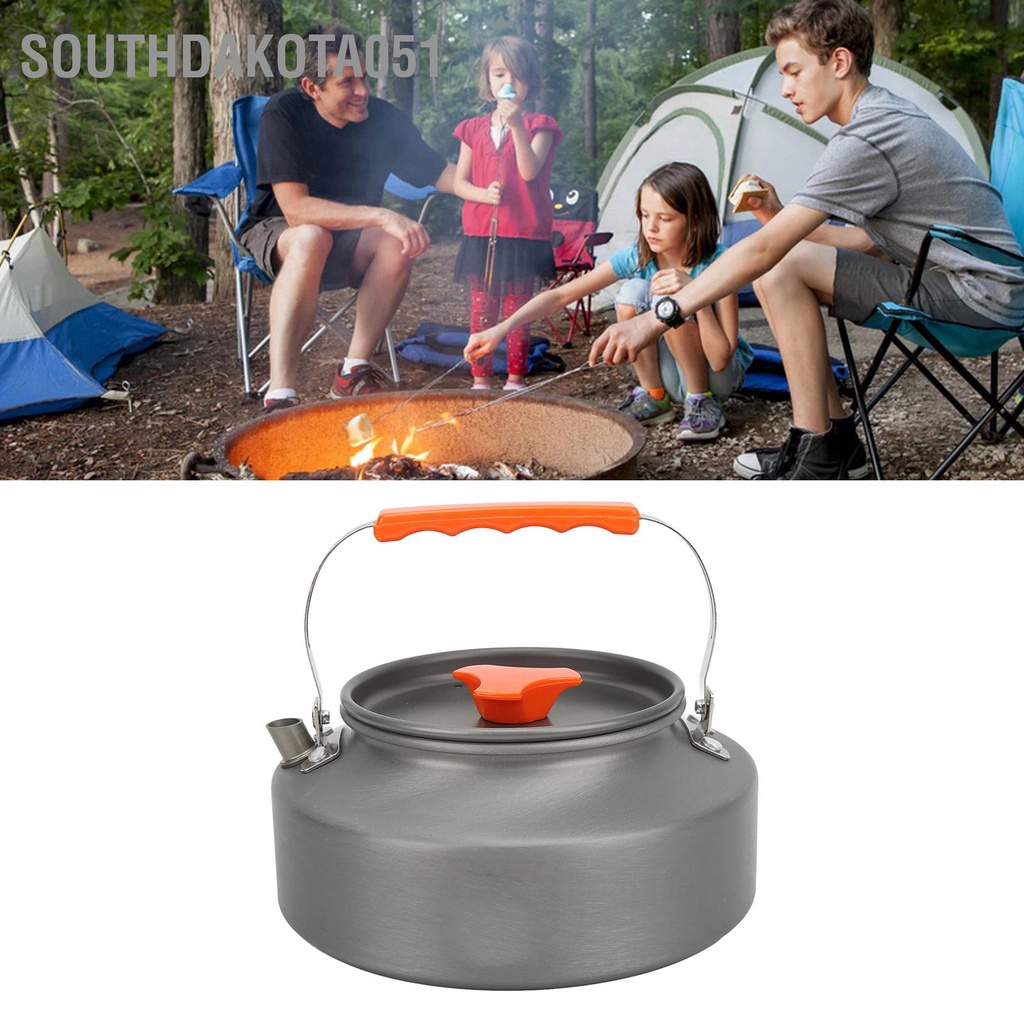 [Hàng Sẵn] Ấm đun nước cắm trại ngoài trời Du Lịch 1.5L sôi nhanh Hợp kim nhôm di động【Southdakota051】