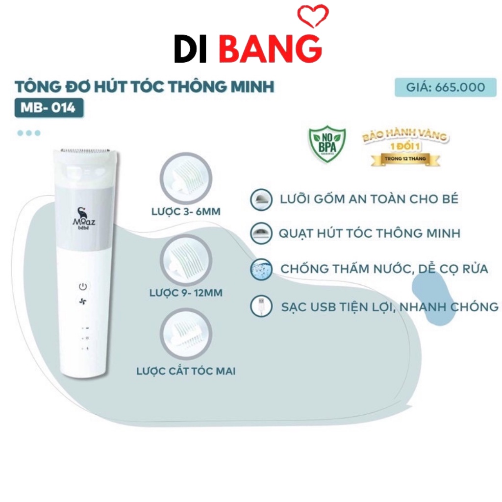 Tông đơ cắt tóc cho bé Moaz bebe MB014