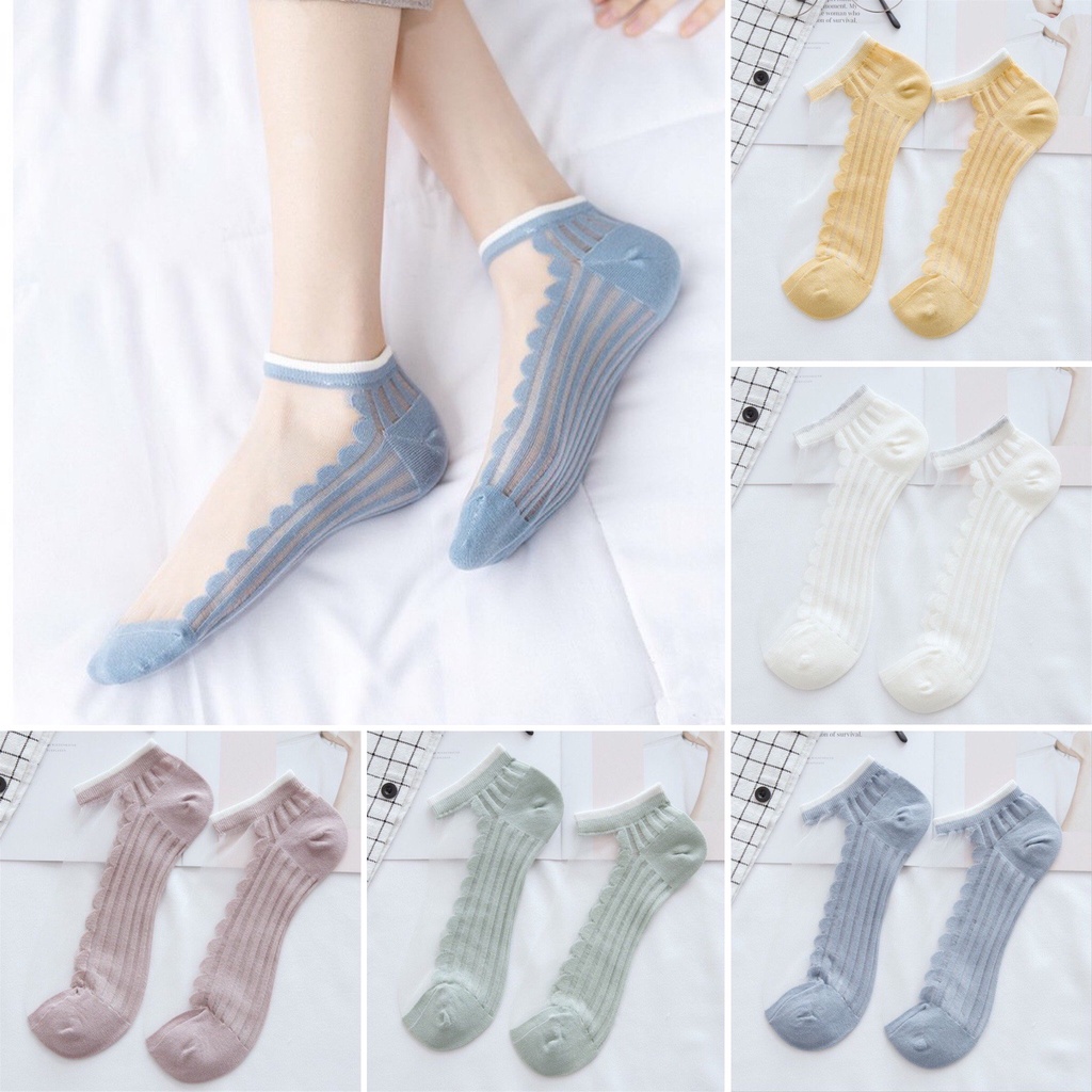 Tất Cổ Ngắn Vừa Voan - Vớ Dài Cao Nam Nữ Trơn Nhiều Màu Chất Liệu Cotton Cao Cấp, Thấm Hút Mồ Hôi