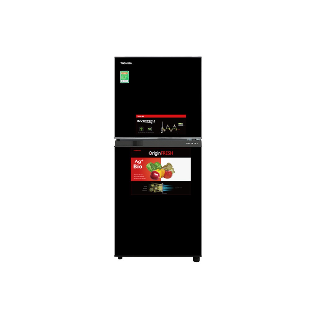 Tủ lạnh Toshiba Inverter 180 lít GR-B22VU UKG ĐEN GƯƠNG