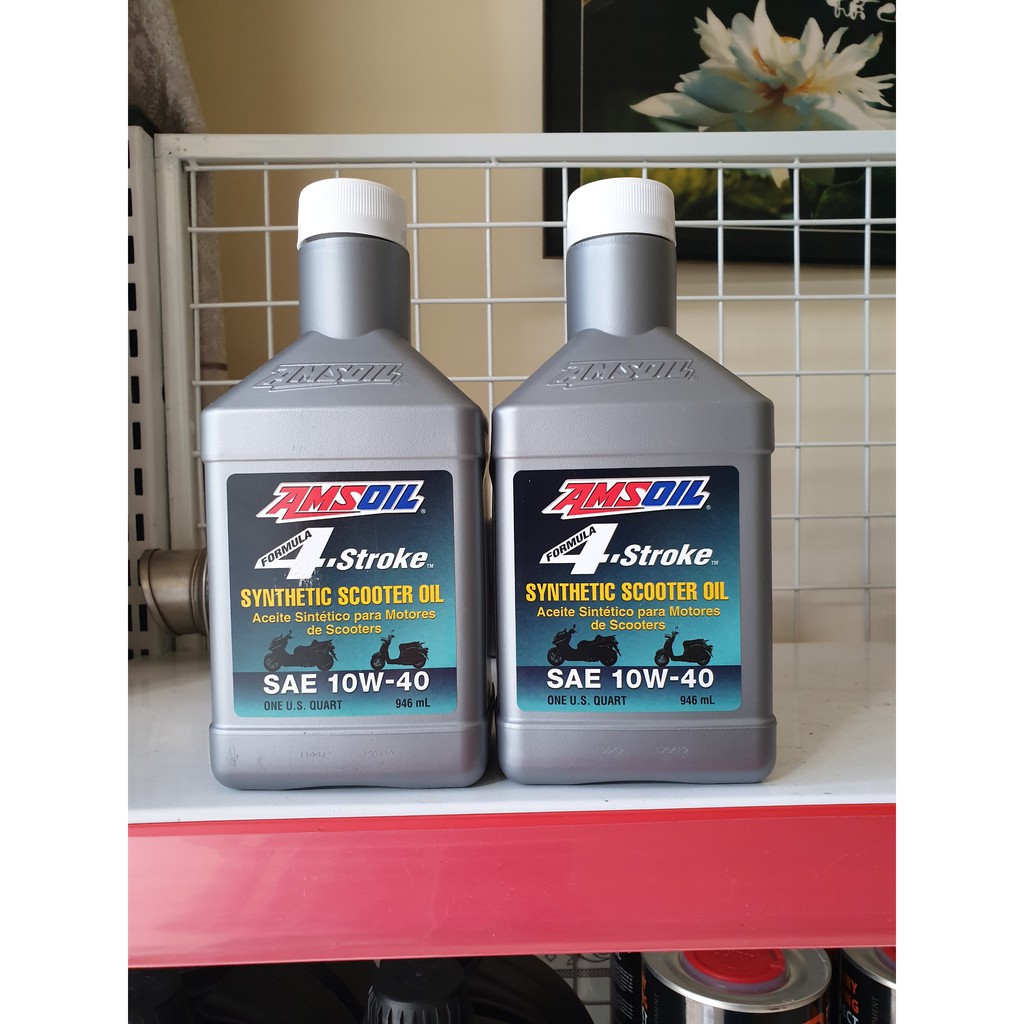 Combo nhớt tay ga : Nhớt Amsoil Scooter 10w40 + Láp Motul