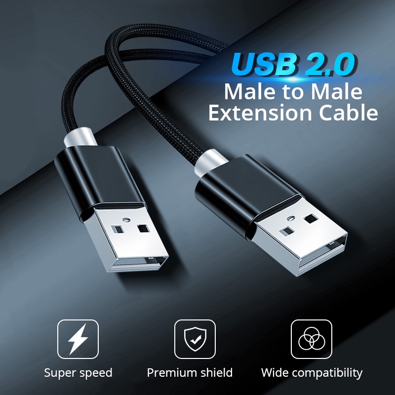 Dây cáp mở rộng FONKEN đầu cắm USB 2.0 truyền dữ liệu nhanh chóng dài 1M cho máy tính/ laptop
