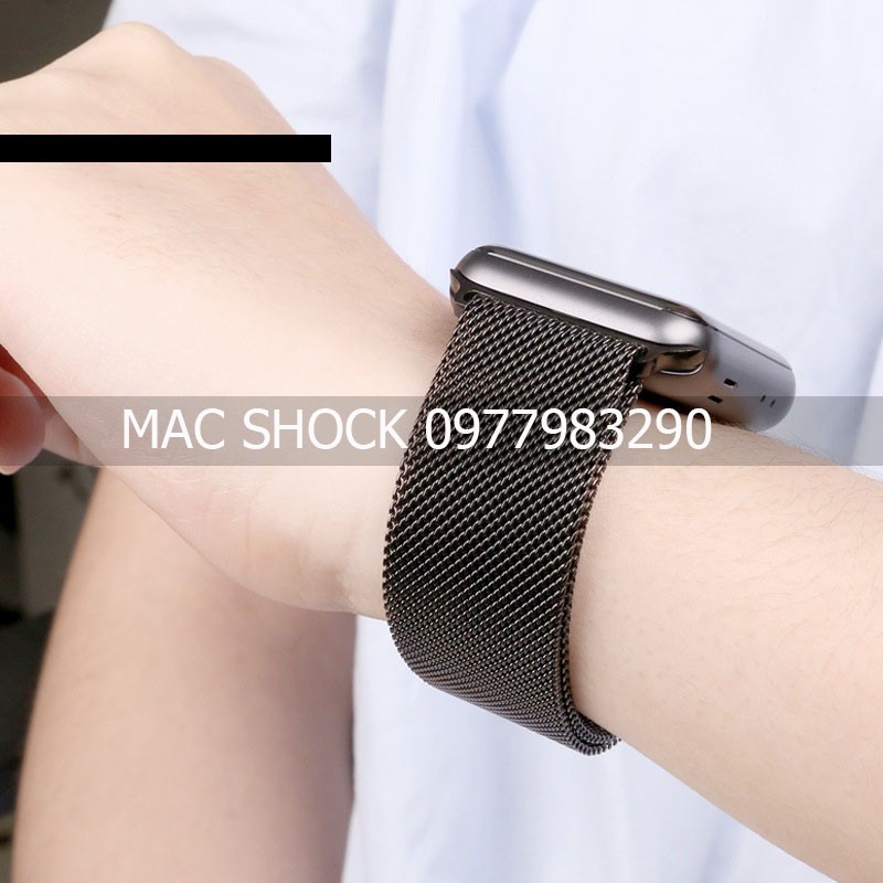 [ SALE SẬP SÀN] Dây đeo Thép Chống Gỉ cho Apple watch Size 38mm 40mm 42mm 44mm ( Milanese) - Mac Shock