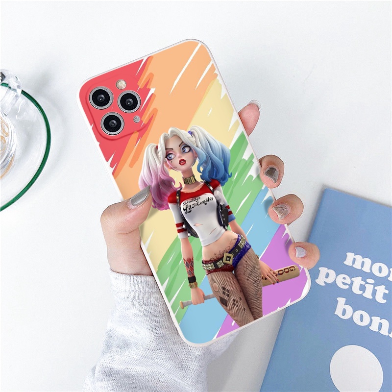 Ốp Điện Thoại iphone Mềm Harley Quinn ốp vuông iPhone 12 8plus x 11promax 7plus 8 6 6Plus 7Plus X Xs Max 13Promax tr1209