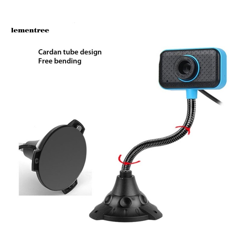 ✡WYB✡Flexible USB 2.0 480P Video Camera Computer PC Digital Webcam with Microphone