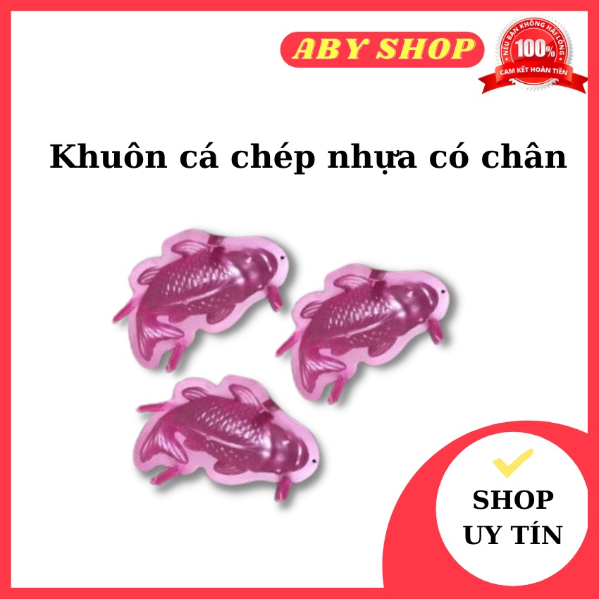 Khuôn cá chép nhựa có chân ⚡ CAO CẤP ⚡ khuôn làm bánh hình cá chép hình dáng bắt mắt