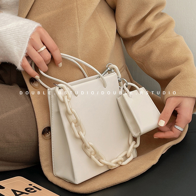 2021 New Niche Pitaya Màu Khung Hình Túi Tote Thời Trang Vai Messenger Túi Acrylic Chuỗi Dưới Cánh Tay