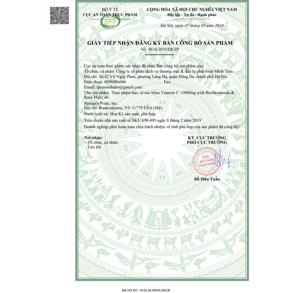 Viên Bổ Sung Vitamin C 500mg - 1000mg Puritan's Pride 100 viên