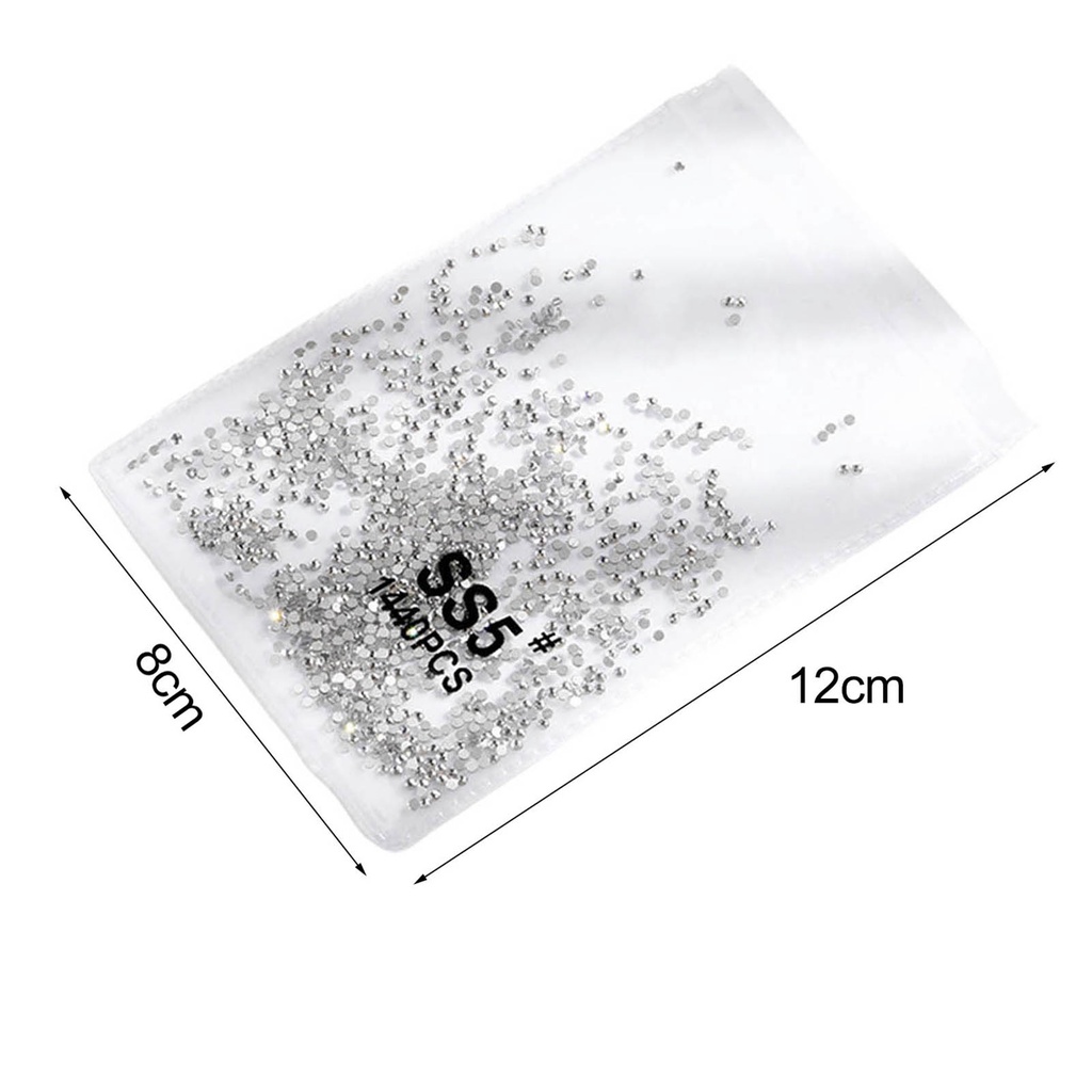 Set 1440 Hạt Đá Thủy Tinh Trong Suốt Dùng Trang Trí Móng Tay DIY Cho Điện Thoại